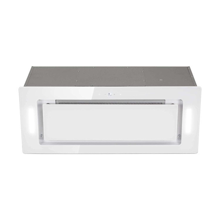 electriQ 72cm Glass Canopy Cooker Hood - White