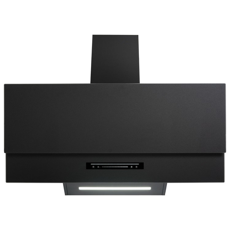 electriQ 90cm Angled Chimney Cooker Hood - Matte Black