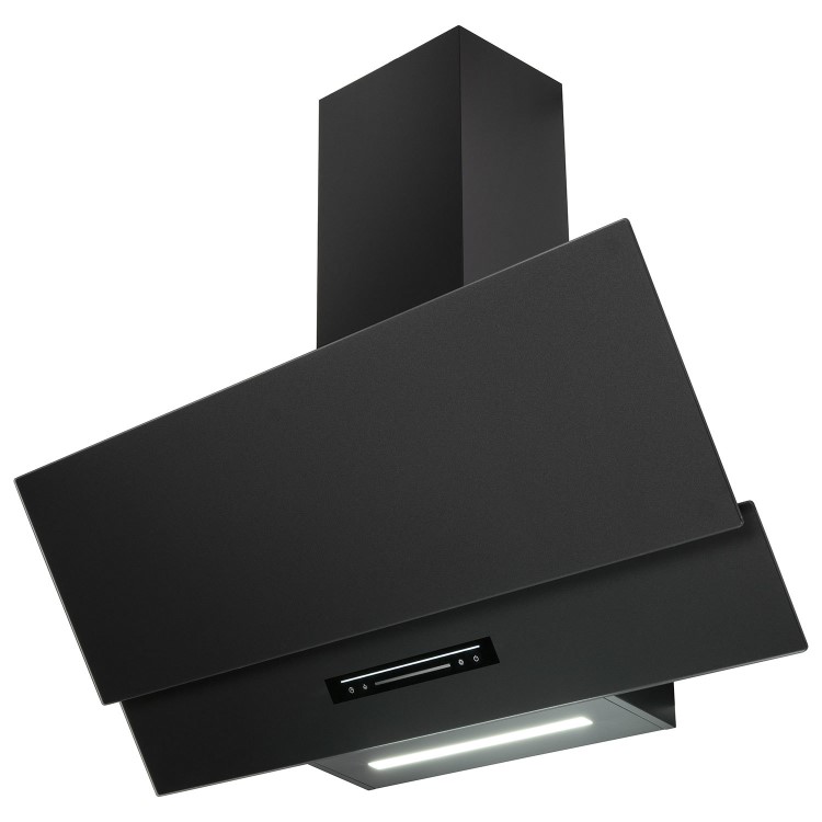 electriQ 90cm Angled Chimney Cooker Hood - Matte Black