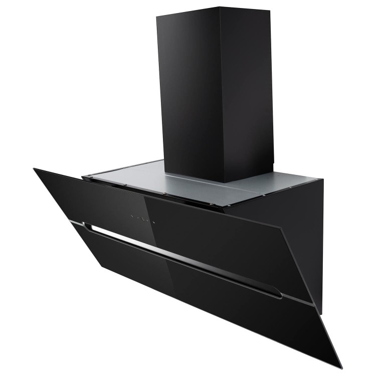 Refurbished electriQ EIQ90ANSLIMBK 90cm Angled Cooker Hood Back