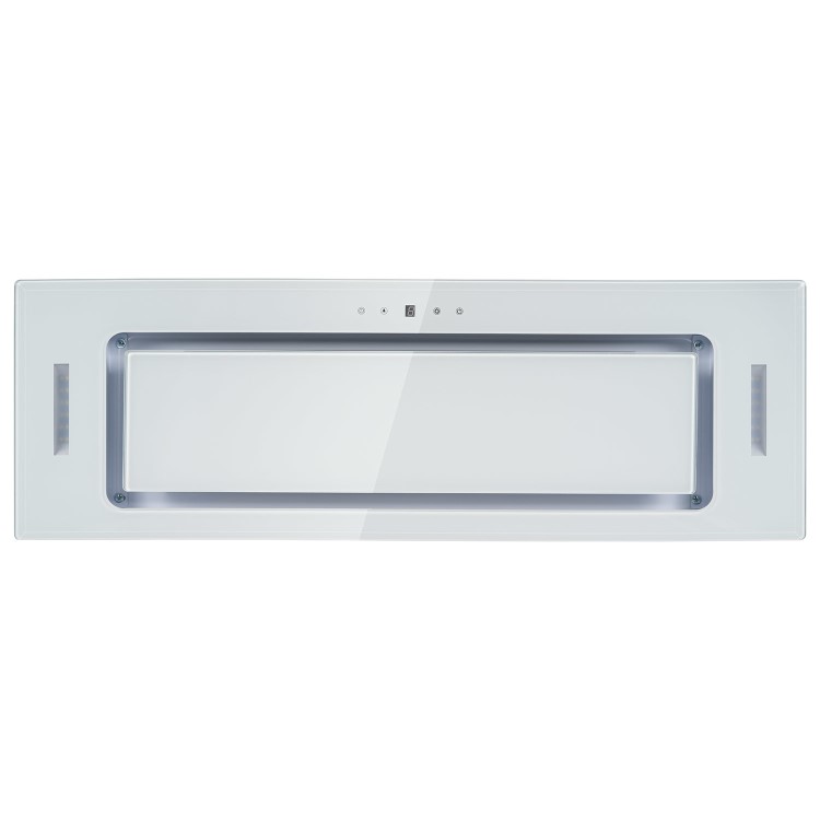 Refurbished electriQ EIQ90CANGWL 90cm Glass Canopy Cooker Hood White