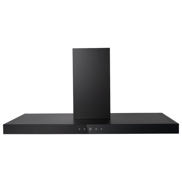 electriQ Slimline Black 90cm Cooker Hood with Touch Controls