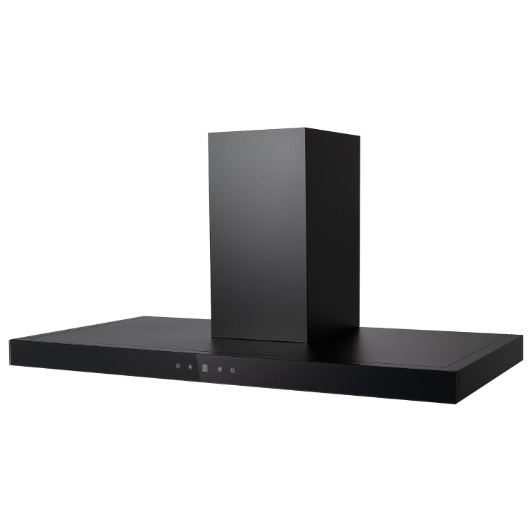 electriQ Slimline Black 90cm Cooker Hood with Touch Controls