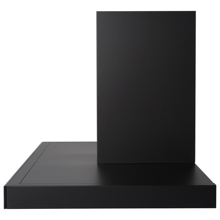 electriQ Slimline Black 90cm Cooker Hood with Touch Controls