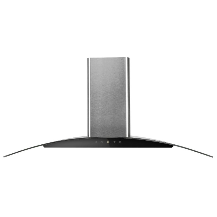 electriQ 90cm Touch Control Curved Glass Cooker Hood - Stainless Steel