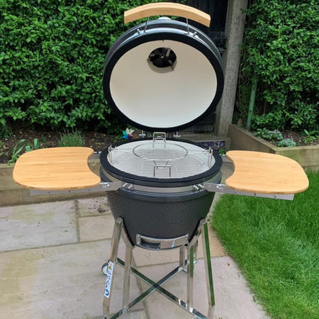 Boss Grill The Egg - 18 Inch Ceramic Kamado Style Charcoal Egg BBQ Grill