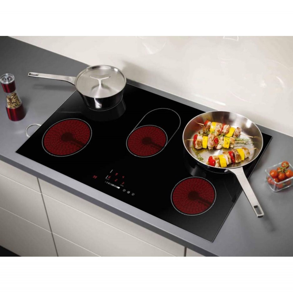 electriQ 90cm 5 zone Ceramic Bevelled Edge Schott Glass Hob