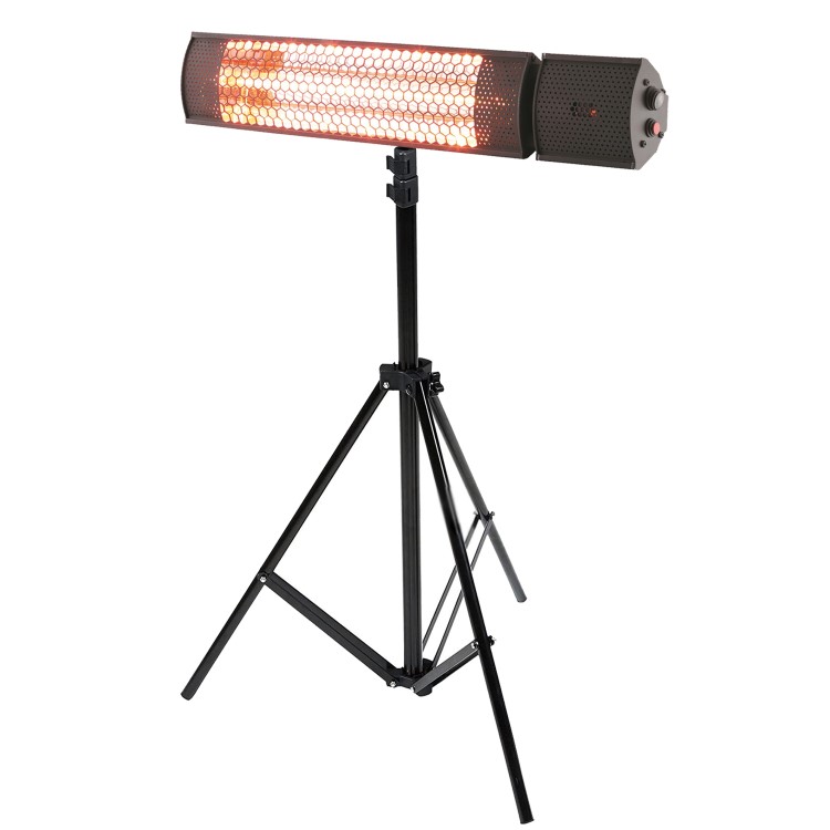 electriQ Wall Mounted Electric Patio Heater - 2kW with Remote Control