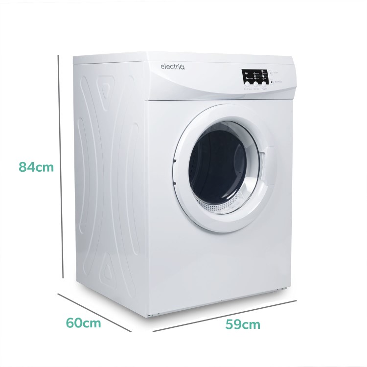 electriQ 7kg Vented Tumble Dryer - White