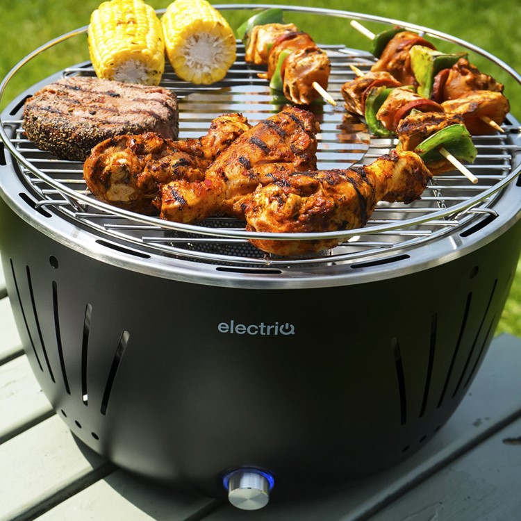 electriQ Portable Smokeless BBQ - Lotus Style with Fan