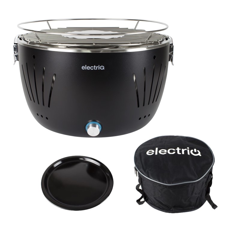 electriQ Portable Smokeless BBQ - Lotus Style with Fan