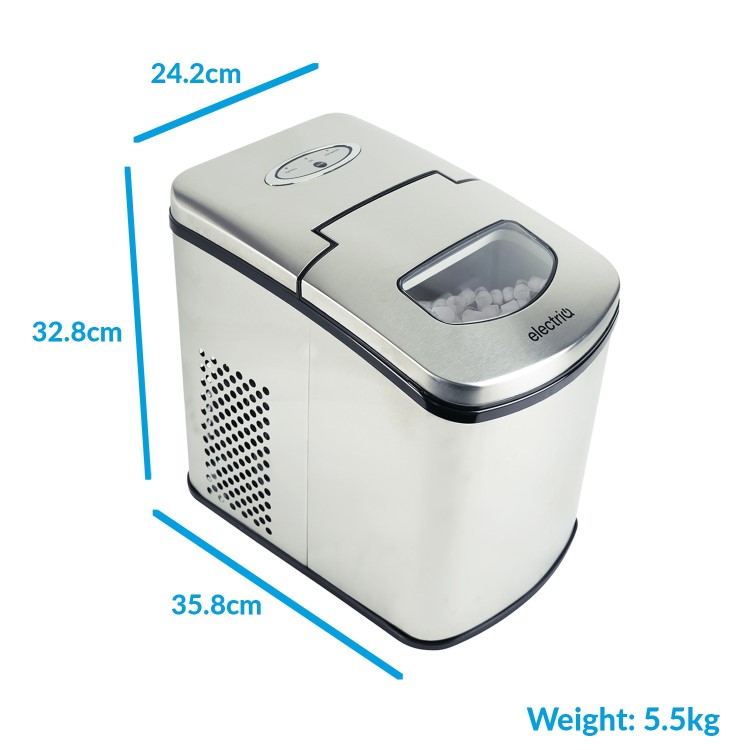 electriQ Countertop Ice Maker in Stainless Steel