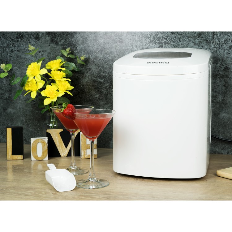 electriQ Countertop Ice Maker in White