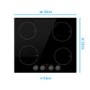 electriQ 60cm 4 Zone Induction Hob with Knob Controls