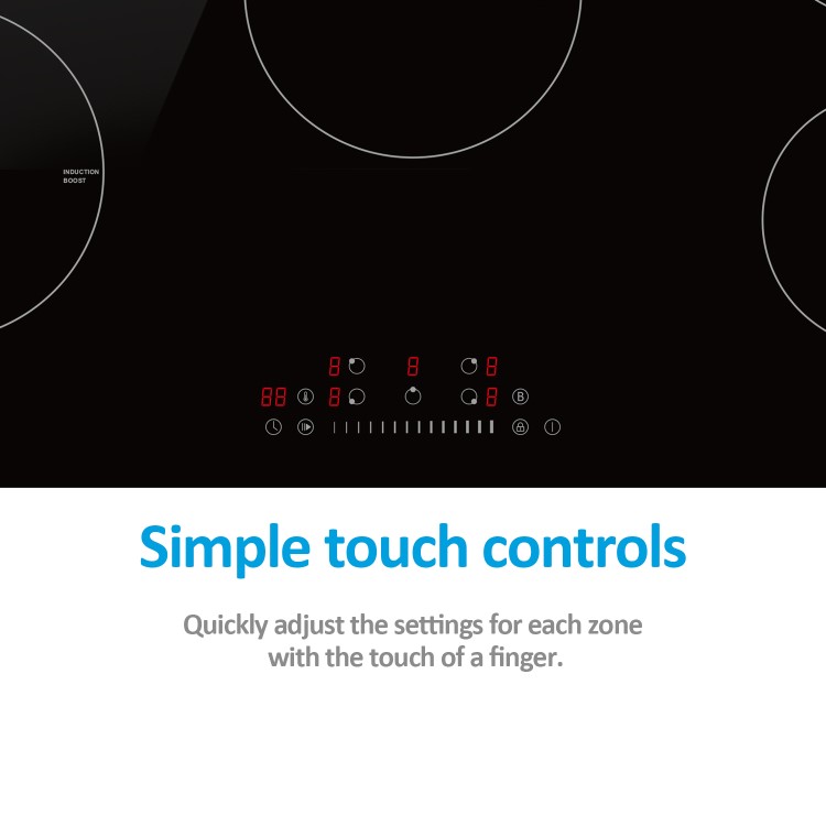 electriQ 90cm 5 Zone Induction Hob