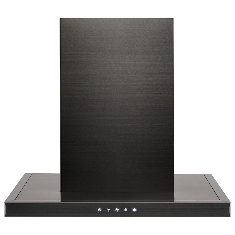 Refurbished electriQ EIQSLIM60BSS 60cm Slimline Cooker Hood with Slim Depth Black Stainless Steel