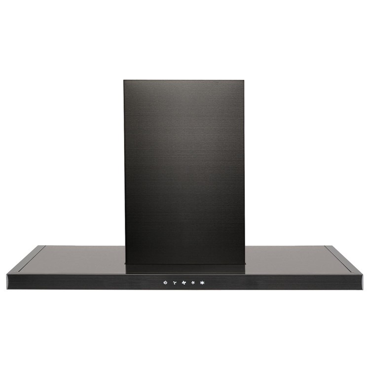 Refurbished electriQ EIQSLIM90BSS 90cm Slimline Cooker Hood with Slim Depth Black Stainless Steel