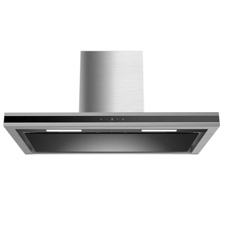 Refurbished electriQ EIQSLIM90LEDMAX 90cm Slimline Touch Cooker Hood Stainless Steel