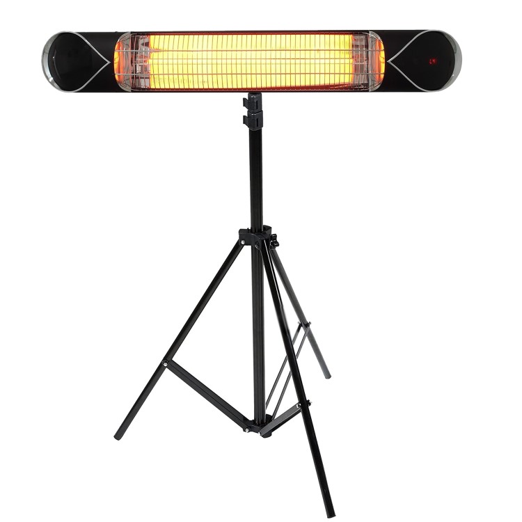 electriQ Wall Mounted Electric Patio Heater - 2.5kW with Remote Control