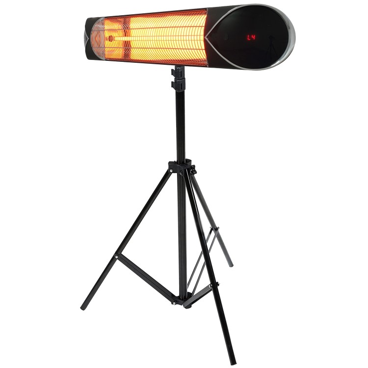 electriQ Wall Mounted Electric Patio Heater - 2.5kW with Remote Control