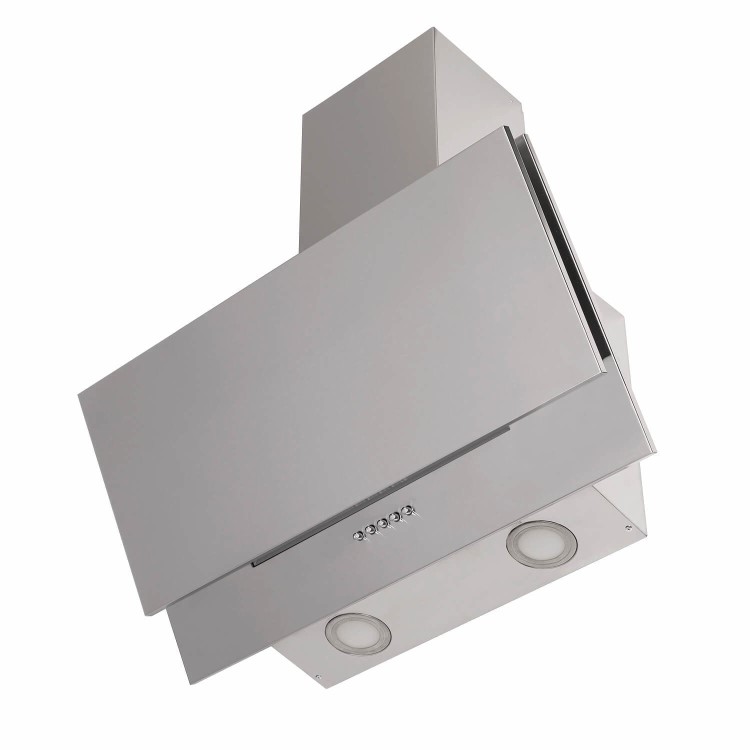 electriQ 60cm Angled Chimney Cooker Hood - Stainless Steel