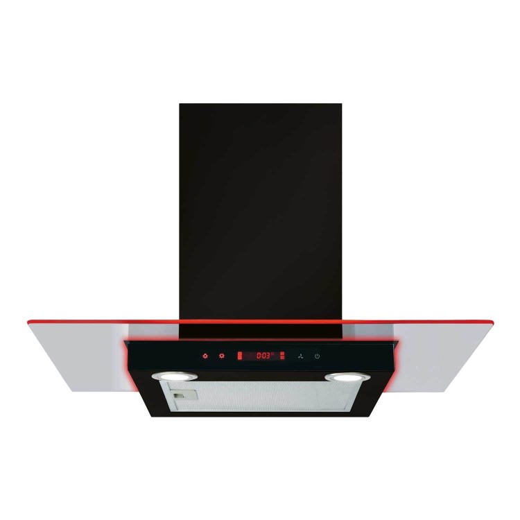 Refurbished CDA EKN70BL 70cm Flat Glass Chimney Cooker Hood