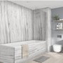 Grey Marmo Linea Wall Panel 1200mm Post Formed with Tongue and Groove - Wetwall