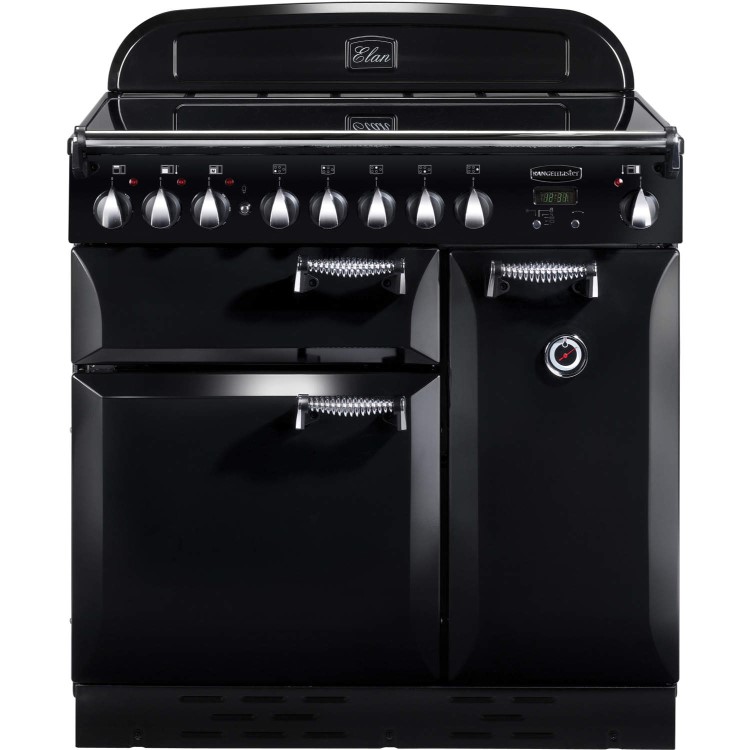 Rangemaster 75200 Elan 90cm Electric Range Cooker With Ceramic Hob - Black