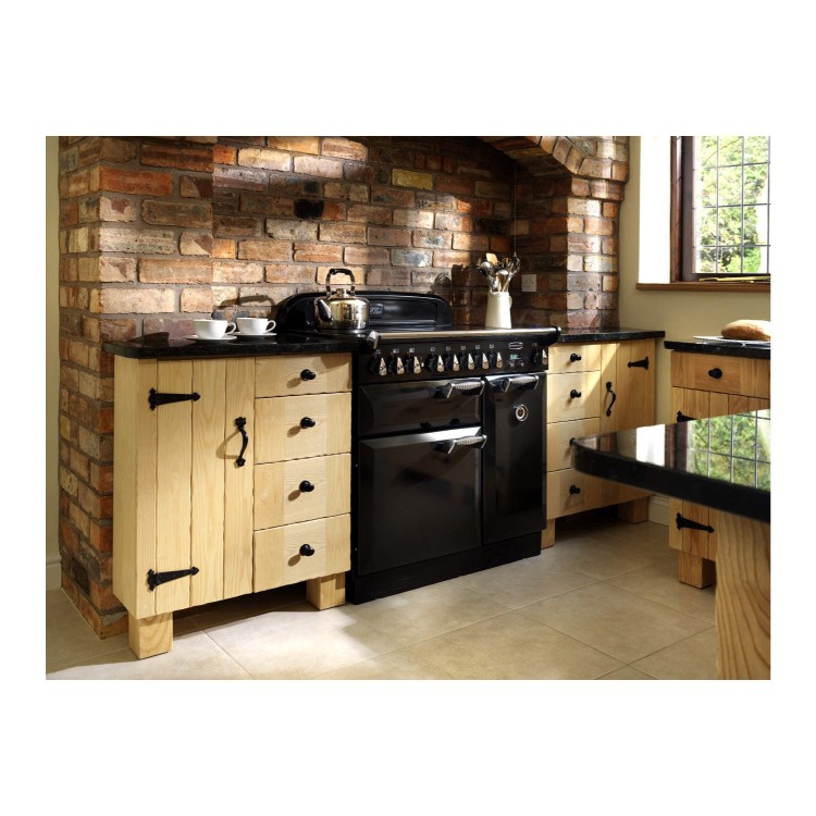 Rangemaster 75200 Elan 90cm Electric Range Cooker With Ceramic Hob - Black