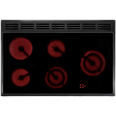 Rangemaster 75200 Elan 90cm Electric Range Cooker With Ceramic Hob - Black