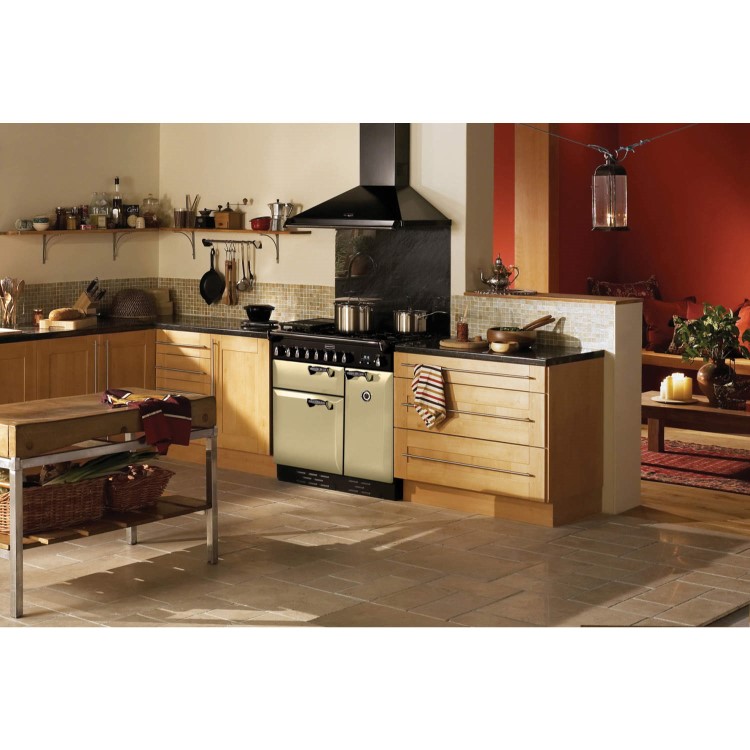 Rangemaster 75200 Elan 90cm Electric Range Cooker With Ceramic Hob - Black