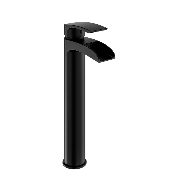 Black Tall Mono Basin Mixer - Elina