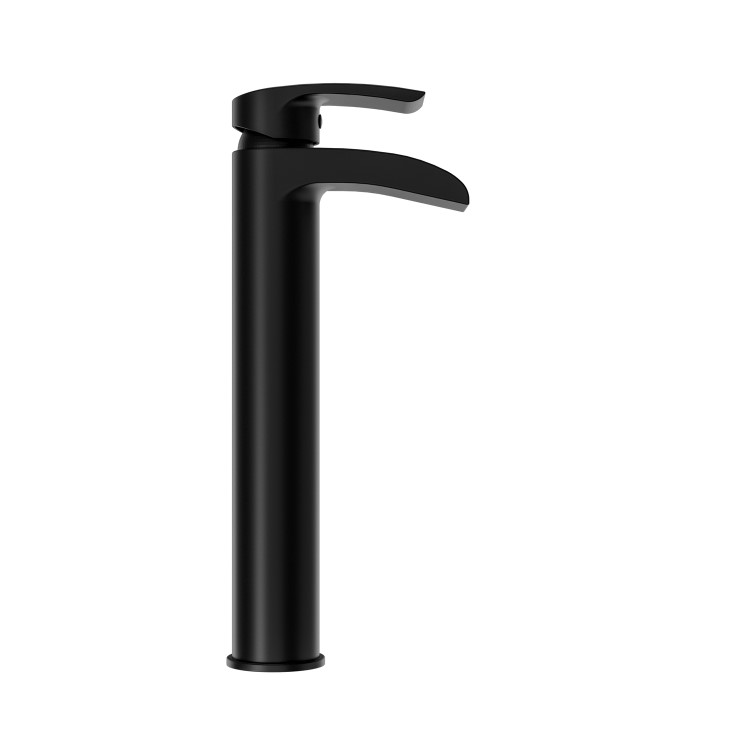 Black Tall Mono Basin Mixer - Elina