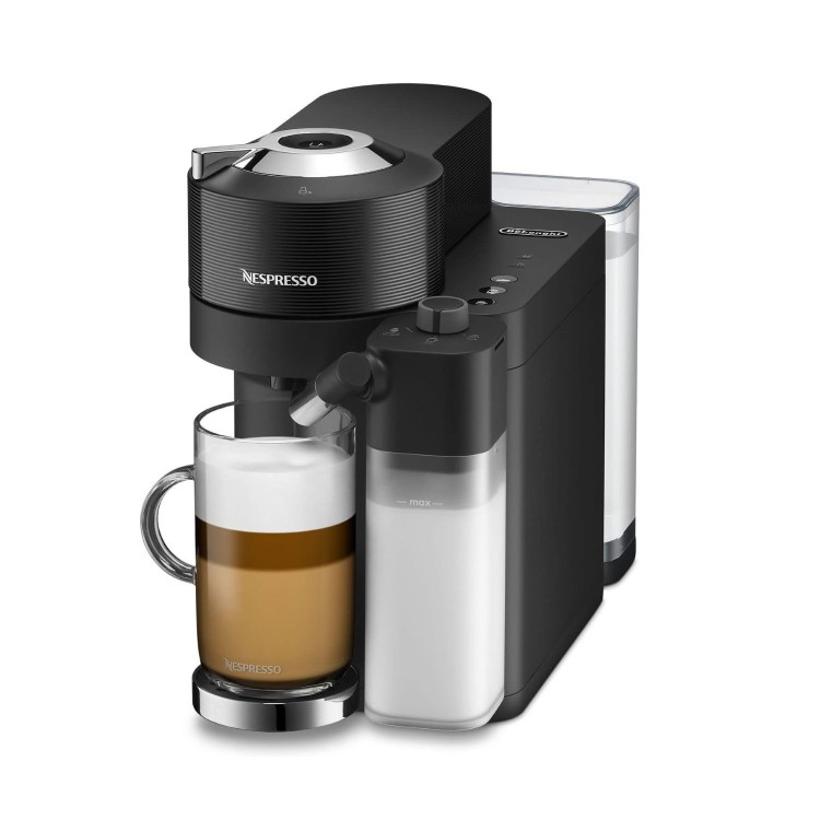 Refurbished Delonghi Vertuo Lattissima Fully Automatic Nespresso Coffee Machine with Milk Frother Black