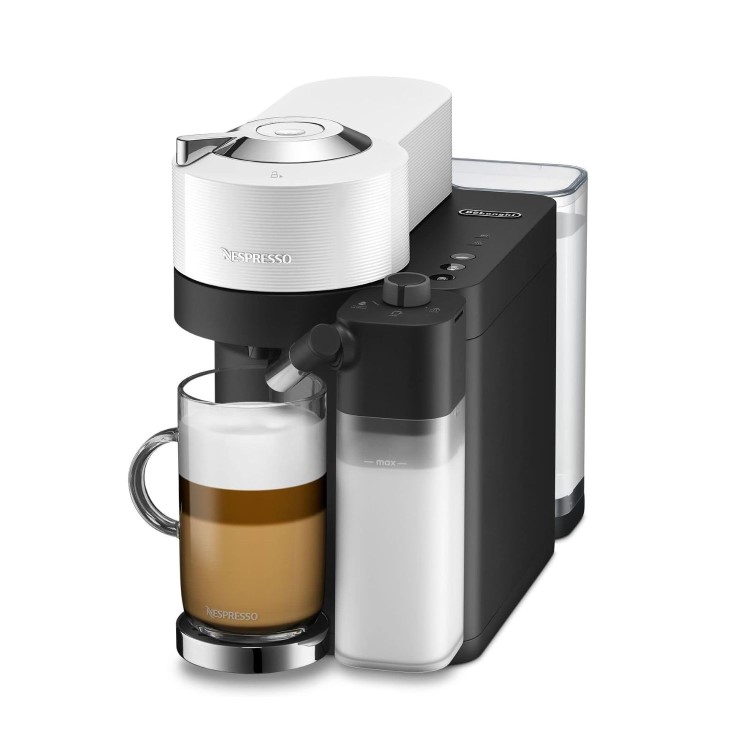 Refurbished Delonghi Vertuo Lattissima Fully Automatic Nespresso Coffee Machine with Milk Frother White