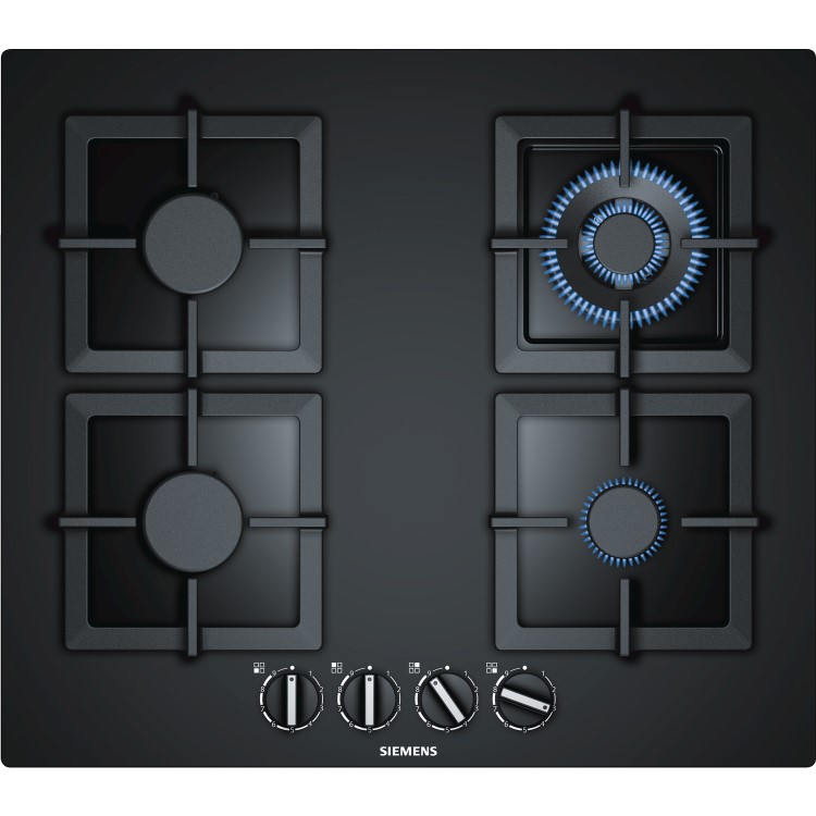 Refurbished Siemens iQ500 EP6A6HB20 60cm Gas on Glass 4 Burner Gas Hob Black