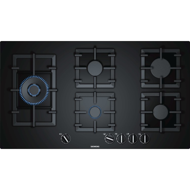 Siemens iQ500 92cm Gas on Glass 5 Burner Gas Hob - Black