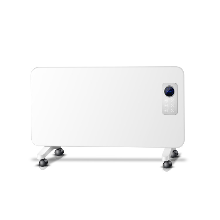 electriQ 1000W Slim Wall Mountable Panel Heater with Thermostat and Weekly Timer - Bathroom Safe