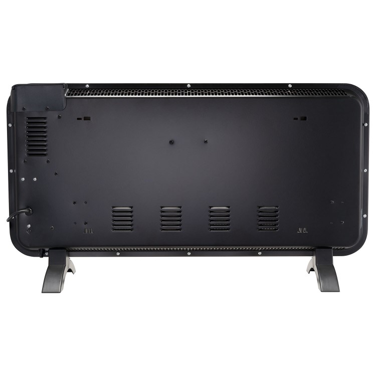 electriQ 2000W Smart Electric Designer Metal Panel Heater - Wall Mountable & Bathroom Safe - Black