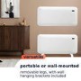 electriQ 2000W Smart Electric Designer Panel Heater - Wall Mountable & Bathroom Safe - White