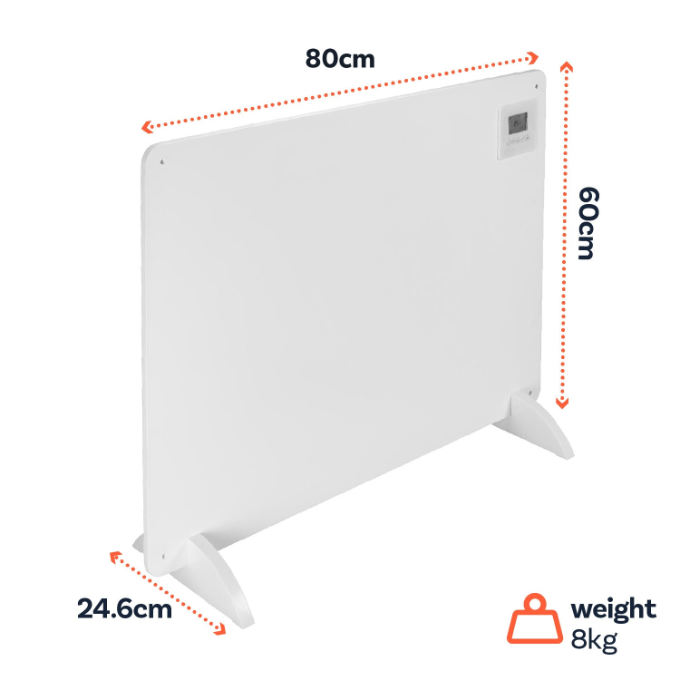 electriQ 550W Smart Paintable Wall Mountable Infrared Panel Heater