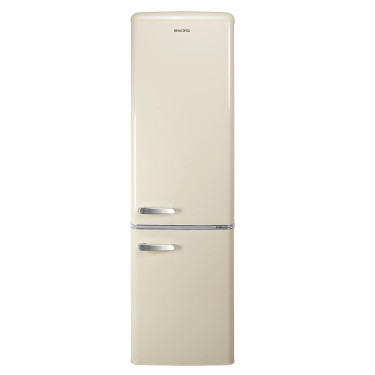 Refurbished electriQ EQ6040RETROCREAMVE Freestanding 244 Litre 60/40 Fridge Freezer Cream