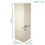 electriQ 244 Litre 60/40 Retro Freestanding Fridge Freezer - Cream