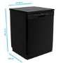 Refurbished electriQ EQ60DWBLACK 12 Place Freestanding Dishwasher Black