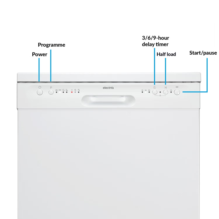 Refurbished electriQ EQ60DW 12 Place Freestanding Dishwasher White