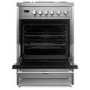 electriQ 60cm Dual Fuel Mini Range Cooker - Stainless Steel