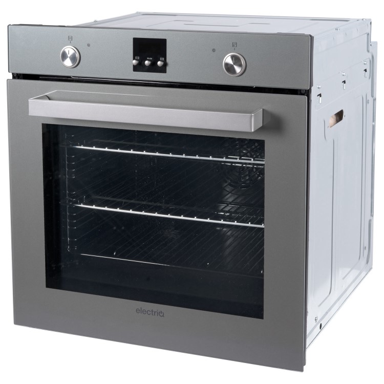 electriQ Plug In Fan Assisted Electric Single Oven - Lunar Grey