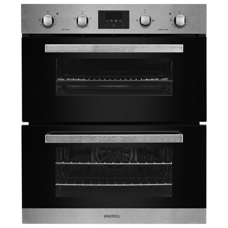 electriQ Built-Under Electric Double Oven - Stainless Steel