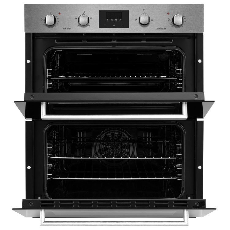 electriQ Built-Under Electric Double Oven - Stainless Steel