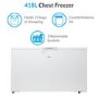 electriQ 418 Litre Chest Freezer 75cm Deep  142cm Wide - White